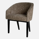 Moderne eetkamerstoel ronde rug