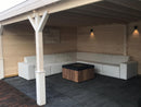Outdoor hoekbank op maat in luxe buitenstof