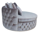 Ronde fauteuil met capitons