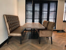 Luxe eetkamerbank met hoge rugleuning