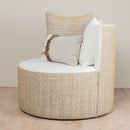 Ronde velours fauteuil 80cm