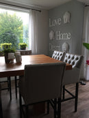 Luxe barstoel met armleuningen en capitons