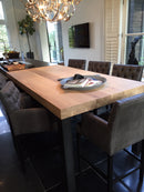 Luxe barstoel met armleuningen en capitons