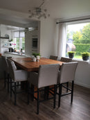 Luxe barstoel met armleuningen en capitons