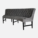 Ovale eetkamerbank met knopen