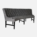 Ovale eetkamerbank met knopen