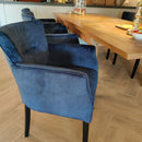 Design eetkamerstoel in velours op maat