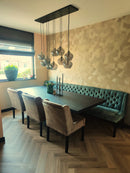 Elegante eetkamerbank met capitons