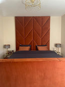 Hoofdbord met visgraat stiksel