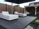 Maatwerk ligbank voor tuin in outdoor stof