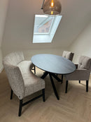 Moderne ovale eetkamerbank