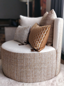 Ronde fauteuil met Claudi kussens