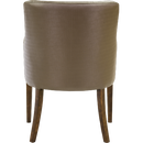 Ronde leren eetkamerstoel