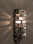 Zarzo wandlamp industrial dark clear kristal