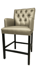 Luxe barstoel met armleuningen en capitons