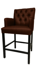Luxe barstoel met armleuningen en capitons