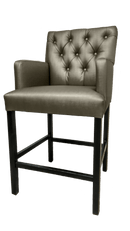 Luxe barstoel met armleuningen en capitons