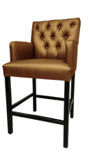 Luxe barstoel met armleuningen en capitons