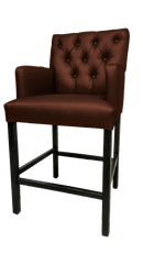 Luxe barstoel met armleuningen en capitons