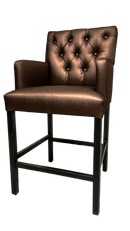 Luxe barstoel met armleuningen en capitons