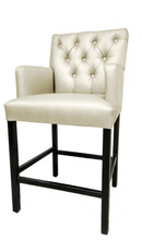 Luxe barstoel met armleuningen en capitons